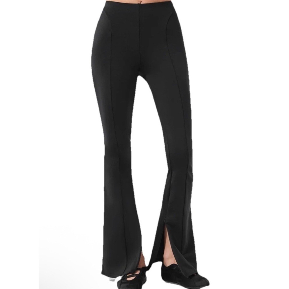 Alo Yoga Size XS High Waist 7/8 Zip It Flare Legging Pants Black Athletic Sport - Picture 13 of 13